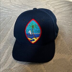 Fokai Navy Blue Cap with Tropical Embroidery